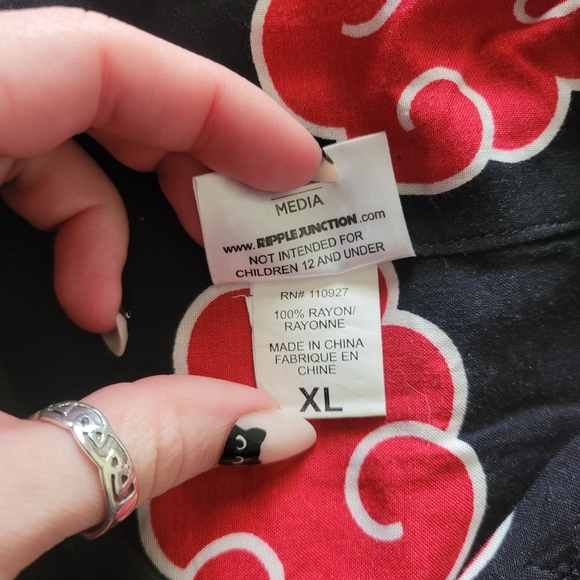 Naruto Shippuden Akatsuki Button-Up Shirt - Picture 2 of 8